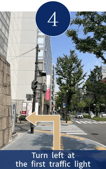 Turn left at the first traffic light